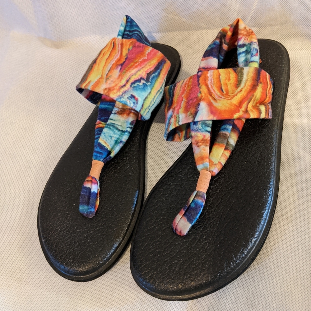 Rainbow Sanuk Yoga mat sandals